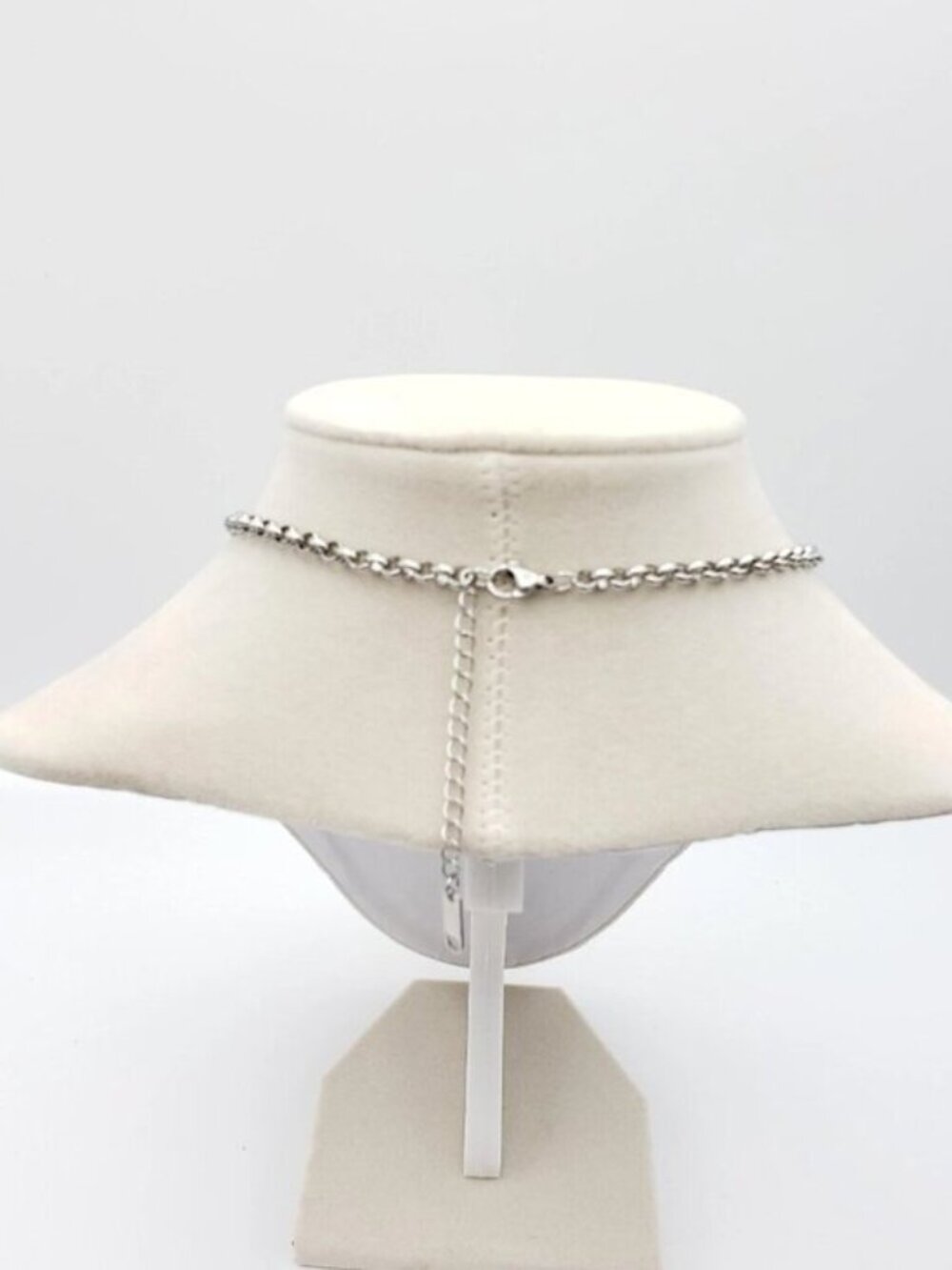 Authentic Louis Vuitton Vintage Silver Padlock Necklace✦Unbranded Silver Plated - Picture 6 of 14